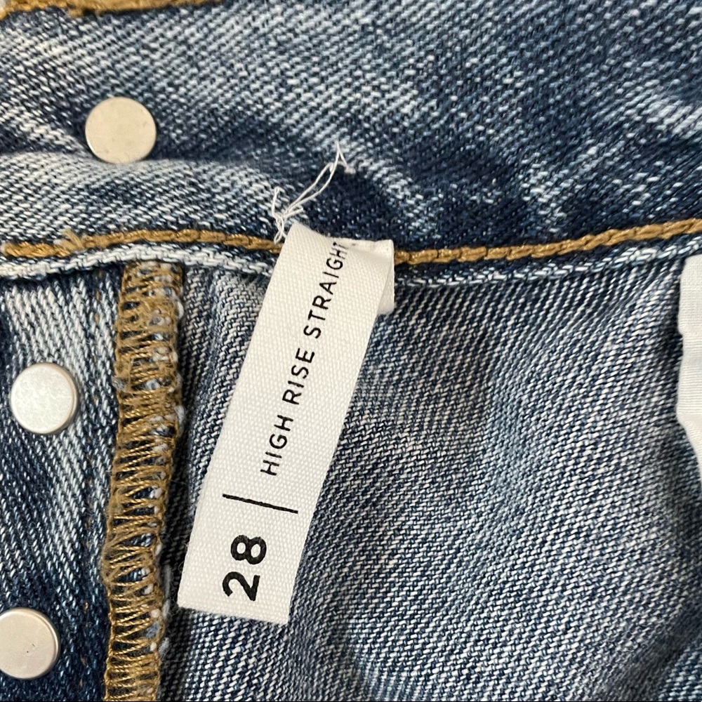 Pacsun Distressed High Rise Straight Leg Jeans - Picture 8 of 9